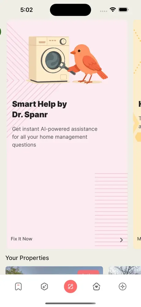 Spanr mobile app interface